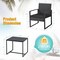 Outdoor 3-Piece Patio Furniture Set with Cushioned Chairs and Table